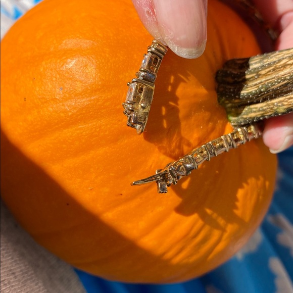 Gold Color over Sterling Tennis Style Bracelet - Picture 14 of 17